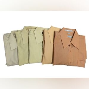 Bundle of 5 vintage men's button down shirt size 16